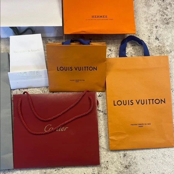 MULTIPLE DESIGNER BAGS . Luxury Designer Shopping Bags Collection